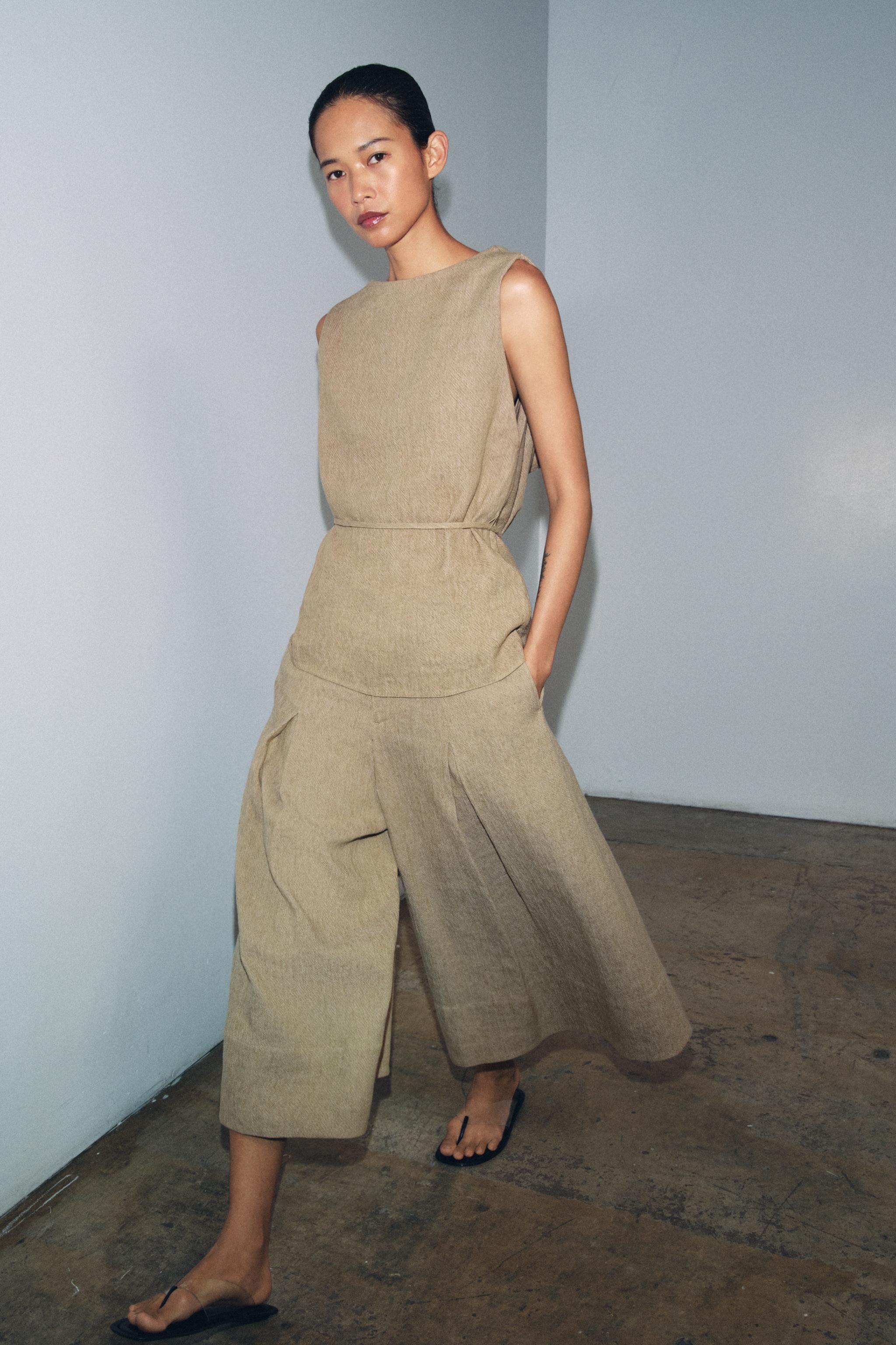 PANTALON LARGE AVEC LIN ZW COLLECTION